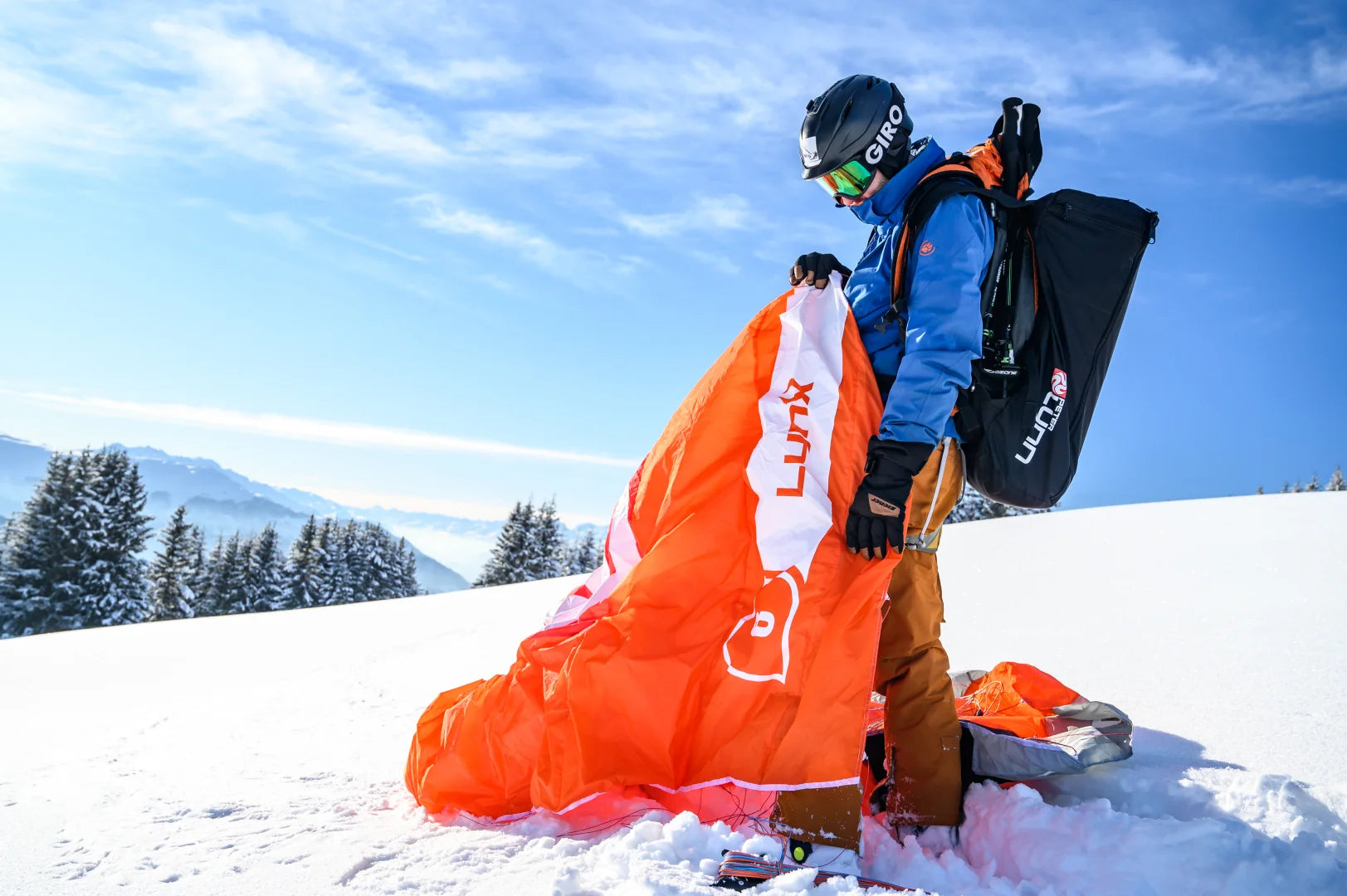 PLKB Lynx V5 Freeride Snowkite Action